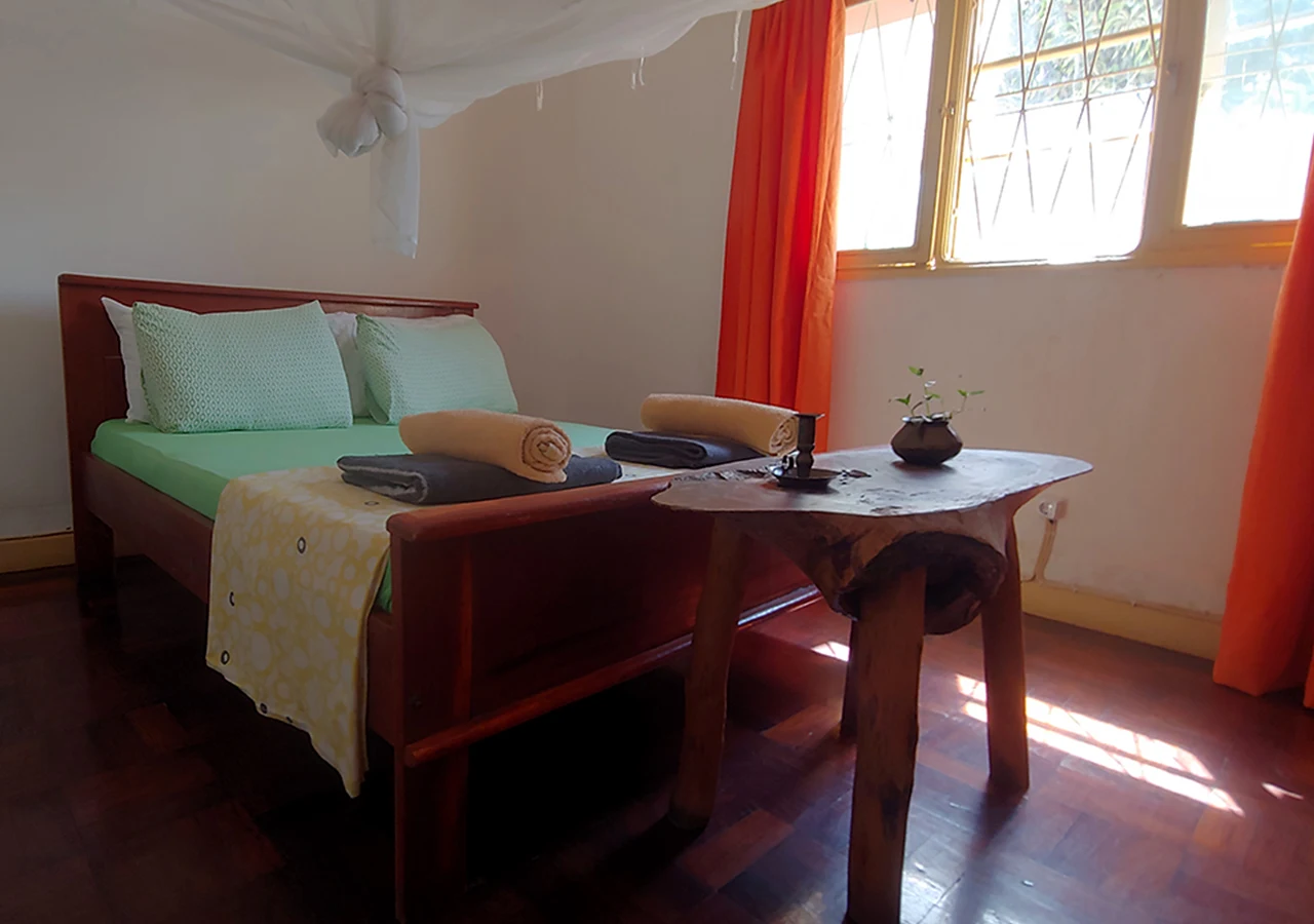 Quarto individual do Ruby Backpackers em Nampula